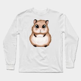 Cute Hamster Drawing Long Sleeve T-Shirt